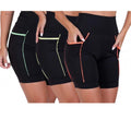 Kit com 3 Bermudas Fitness Cós Alto com Bolsos Profundos